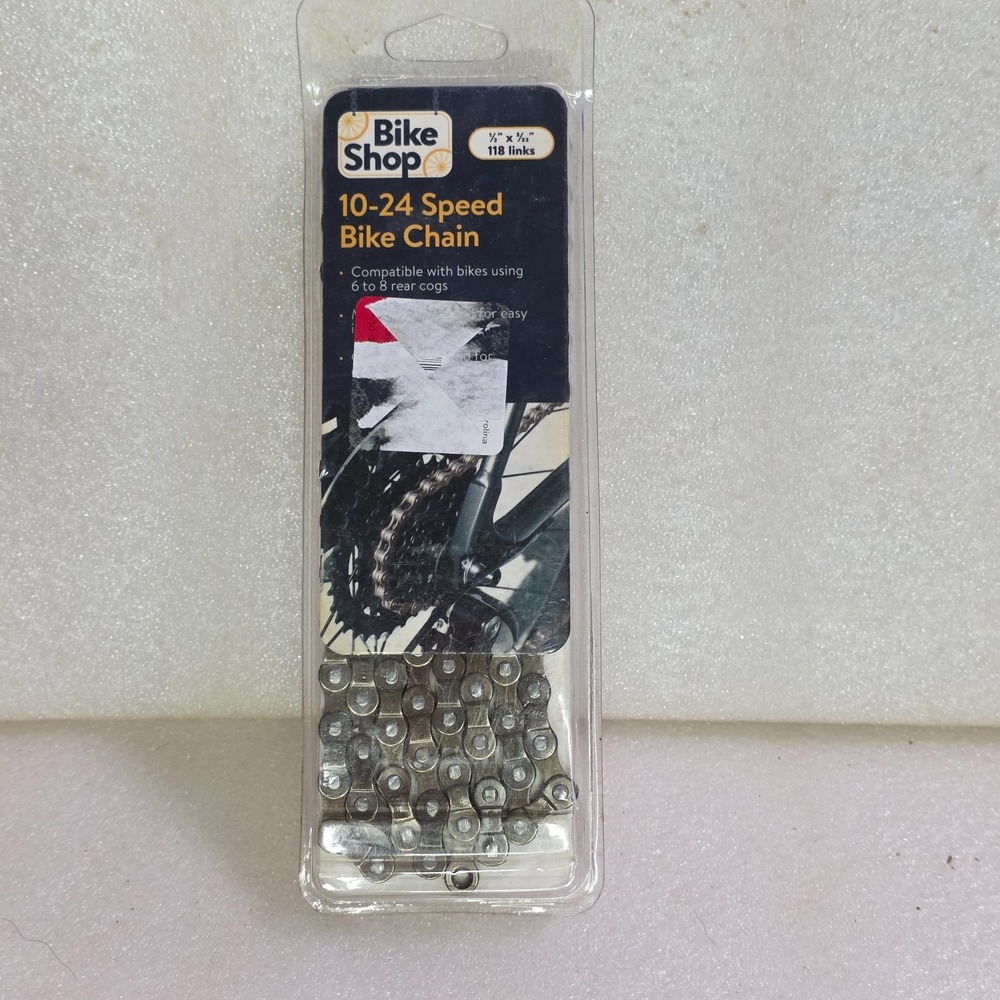 Bike Shop 10-24 Speed Bike Chain 118 Links 1/2" x 3/32" 6-8 Rear Cogs Universal